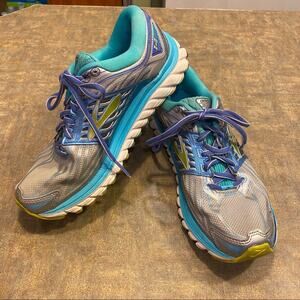 Brooks Glycerin 14 Running Shoes Sneakers Women's Size 7.5 Silver Blue